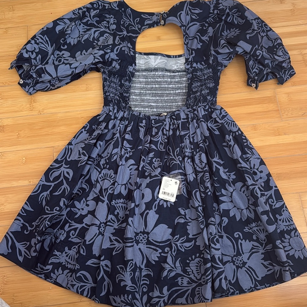 NWT Free People Blue Dear Delilah Mini Dress XS - Picture 7 of 7